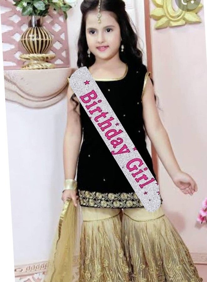 Fun Affairs Birthday Girl Sash Silver Glitter with Pink Lettering for 13th, 18th, 21st Decoration Sash for Girls Birthday Party - Image 4